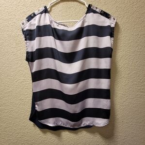 The Limited striped blouse with gold hardware size small